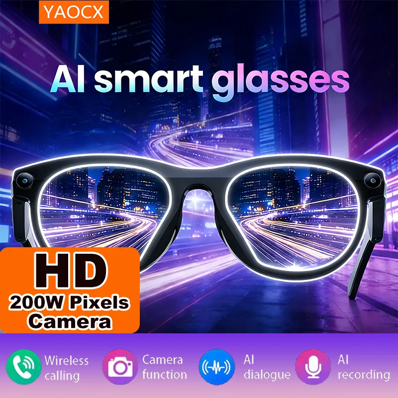 

Очки с ИИ-камерой на 2 млн пикселей высокого разрешения, Bluetooth-звонки, интеллектуальный перевод, голосовой помощник с ИИ