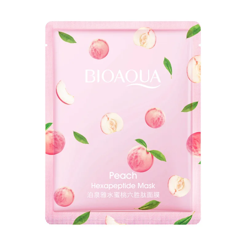 10pcs BIOAQUA Honey Peach Face Mask Moisturizing Anti-aging Anti Wrinkles Face Sheet Masks Facial Mask Skin Care Products view 4