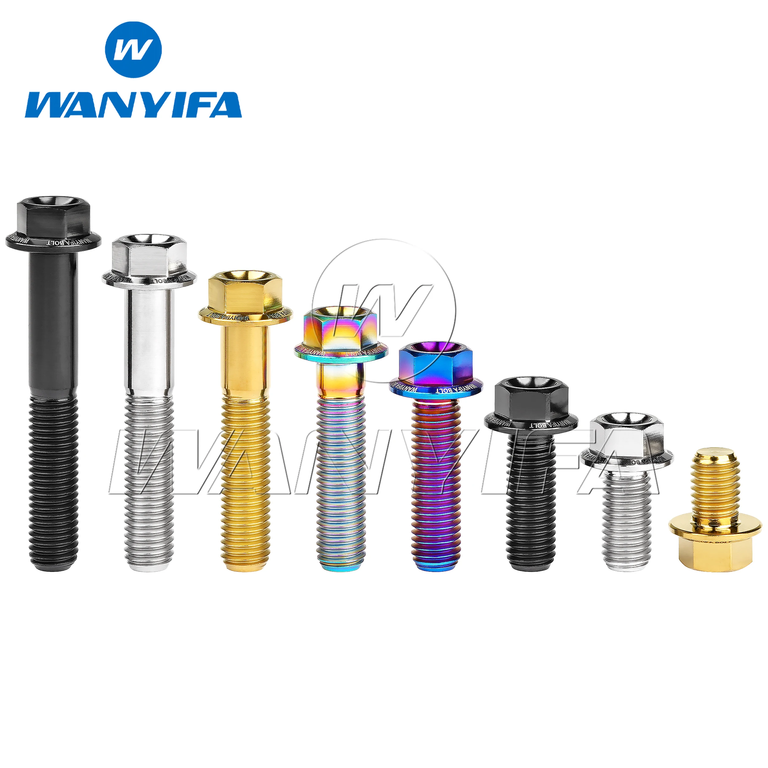 

Wanyifa Titanium Bolt M7x10 15 20 25 30 35 40 45 50 mm pitch 1.0mm Screws for Motorcycle Disc Brake 1pcs