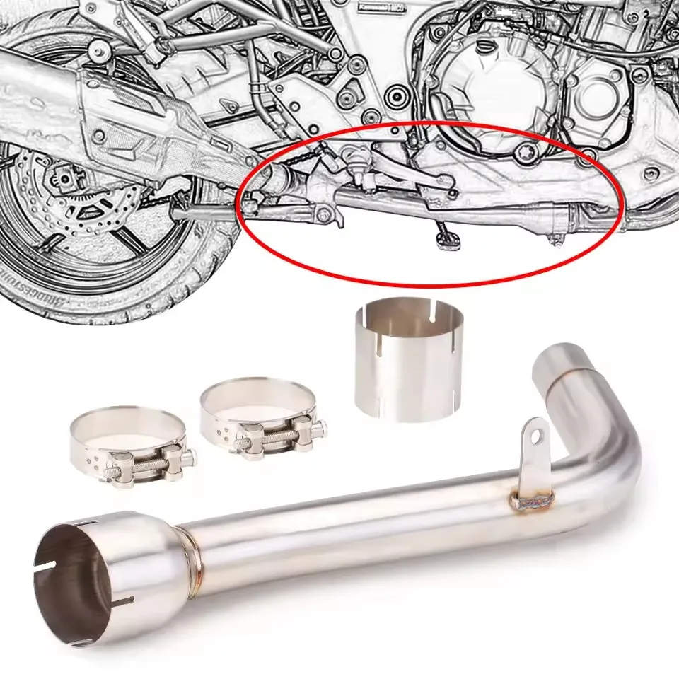 

For Kawasaki Versys 1000 SE 2019-2021 Versys1000 KLZ1000 Escape Motorcycle Exhaust System Mid Link Pipe Slip-On Connecting Pipe