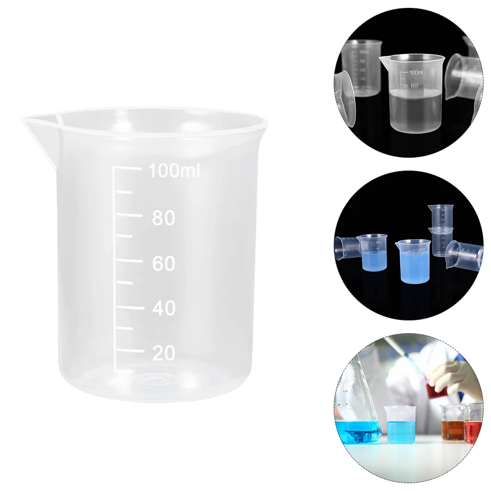 

10Pcs Plastic Measuring Cups Transparent Scale Measuring Cups Graduated Liquid Measure Tools for Kitchen Laboratory