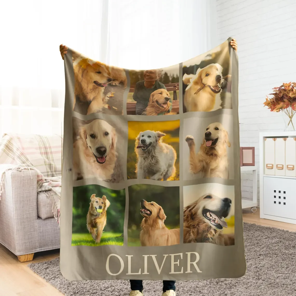 Customizable Photo Blanket, Photo Collage Gifts for him or her, Family & Friends Custom Gifts, Special Memory Keepsake for Weddi