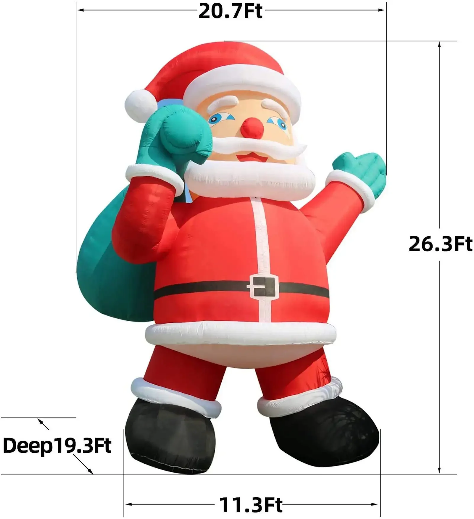 Giant 8m Backyard Decoration Christmas Decorations Outdoor Inflatable Santa Claus