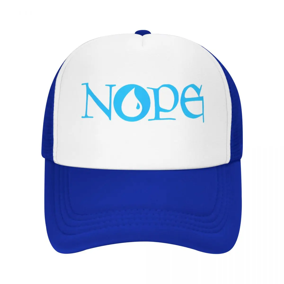 Adult Nope Dark Blue Magic Island Mana Symbol Trucker Hat Mesh Baseball Caps Polyester Magic The Gathering Hats Golf Hats