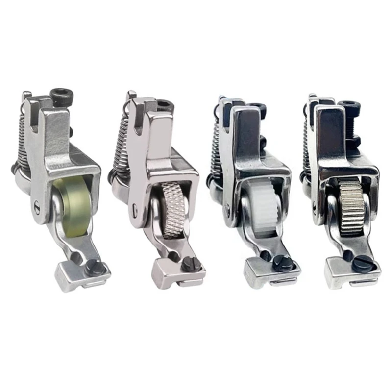 X22D Professional Invisible Zippers Presser Foot Attachment For Flatbed Sewing Machine Adjustable Steel Roller Presser Foot