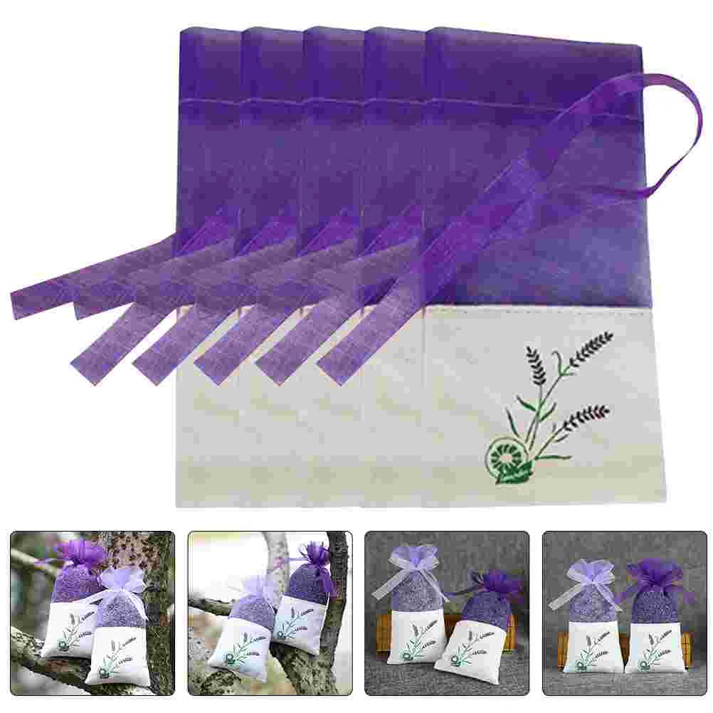 10 Pcs Small Sachet Bag Mosquito Bags Lavender Scent Packing Empty Air Purifying Delicate Yarn Cotton Sachets Festival Gift