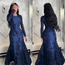 Customized Formal Dress Dearin Scoop Neckline Mermaid Floor Length Skirts Applique Bespoke Occasion Dresses Saudi Arabia Evening