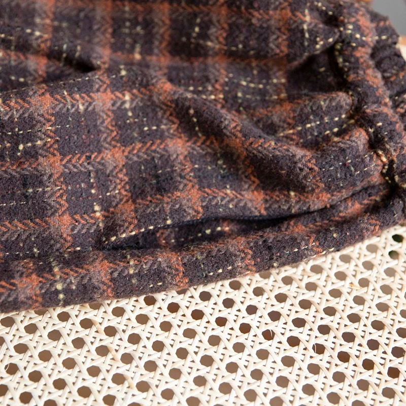 Lucyever Vintage Plaid verdicken Winter röcke für Frauen 2023 Herbst hoch taillierte lange Wollrock Frauen elegante A-Linie Röcke