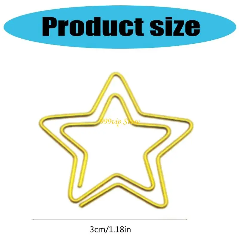 C90C 10 PCS Forme d'étoile Paper Clips Planner Clips Small Bookmarks Supplies Office