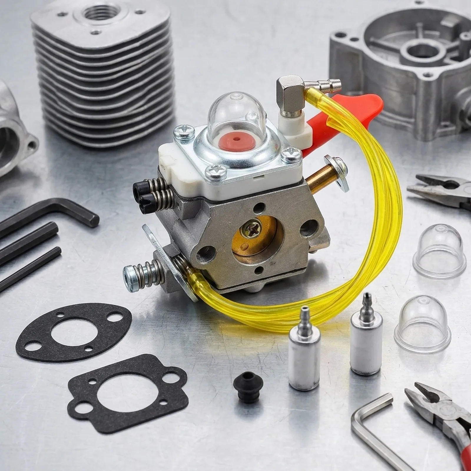 For 1/5 for baja for hpi Rovan KM for cy for carb Kit Carburetor Set Garden Accessories Carburettor Fuel Filter Fuel Line Gasket