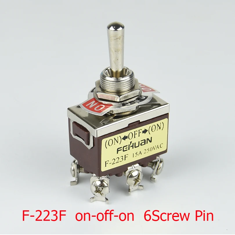 REALLY F-123/223F Kupferkontakt Schwerlast-Momentwippschalter 16A 250V 20A 125V (EIN)/Aus/(EIN) 3/6-polig 3-Positionen – Detail 9