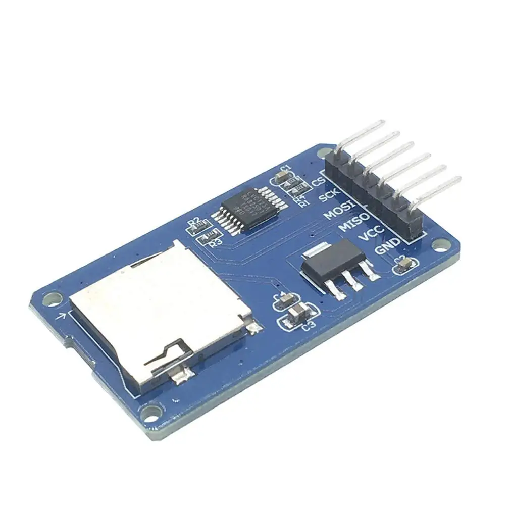 Micro SD TF Card Adater Reader Module 6Pin SPI Interface Driver Module with chip Level Conversion for Arduino UNO R3 MEGA 2560