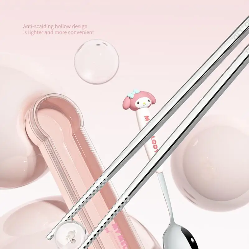 سانريو هالو كيتي ماي ميلودي كورومي شوكة عيدان ضرب المنتج منتج جديد لطيف الكرتون في الهواء الطلق المحمولة لطيف الكبار طالب