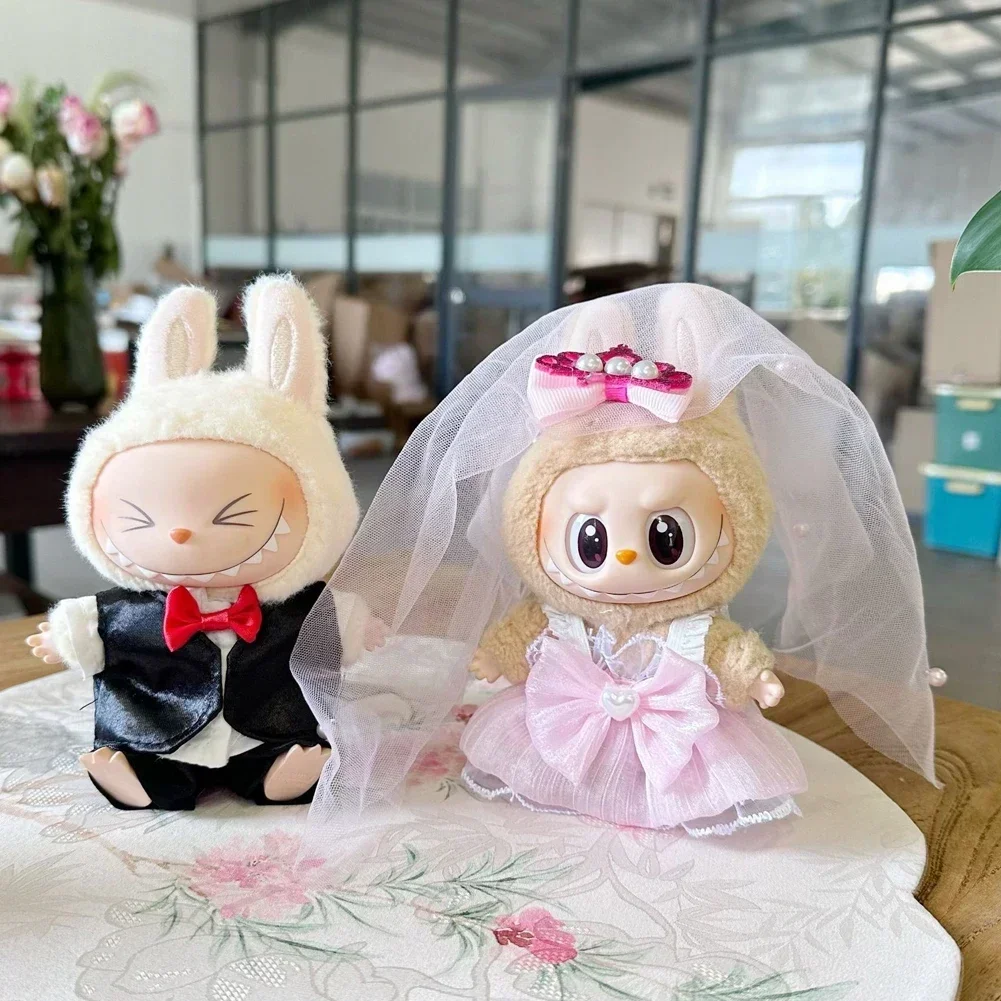 Hochzeitsanzug Hochzeitskleid Labubu Zubehör für Mini 1. und 2. Generation Labubu Labubu Ropa