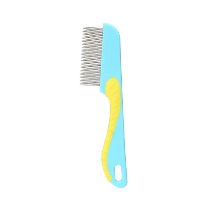 Aço inoxidável Anti Piolhos Comb para Pet Dog e Cat, agulha longa e curta, desparasitação ovos Knot, Grooming Grate, Flea Combs