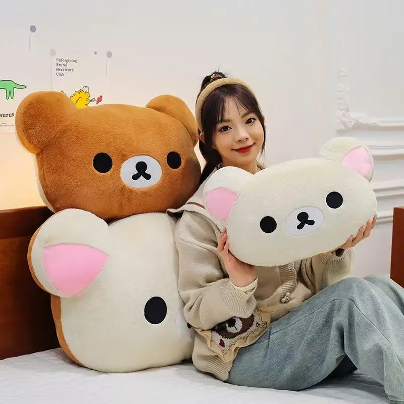 لطيف Rilakkuma أفخم وسادة اليد الدافئة الكرتون الدب Peluche دمية محشوة وسادة مريحة هدية عيد ميلاد #3