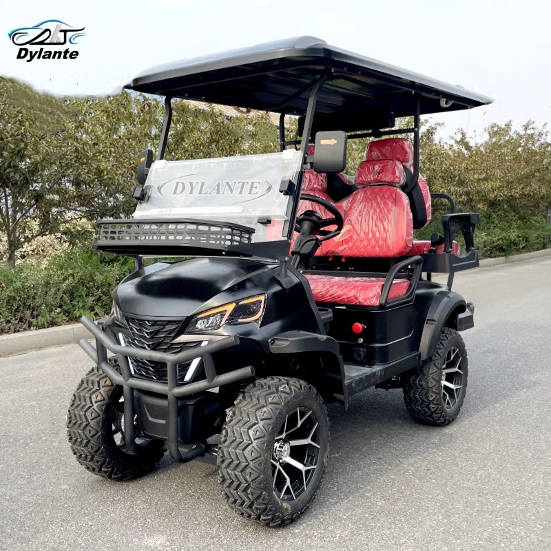 Luxury Design Street Legal Electric 4 Seater Golf Cart With 72V Battery & Utility Vehicle For Sightseeing Business And Hunting
