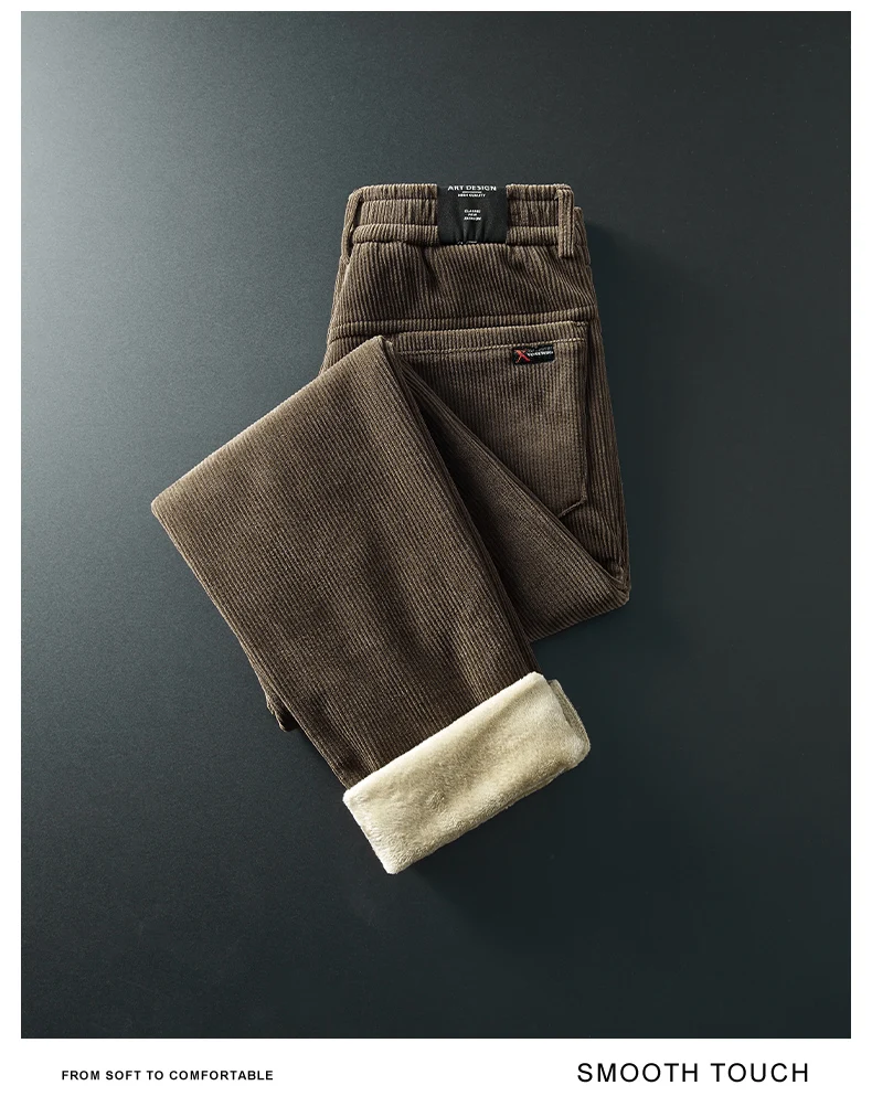 2026 Winter Fleece Warme Cordhose für Herren – Lässige Outdoor- und Business-Hose mit dickem Flock-Plüsch in Schwarz, Grau, Braun – Detail 13