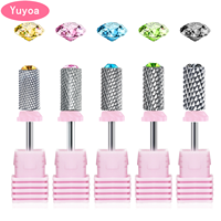 10pcs Dental Small Barrel Gold Tungsten Steel Carbide Drill Bits Nail Grinding Head Dentistry Polishing Head Materials