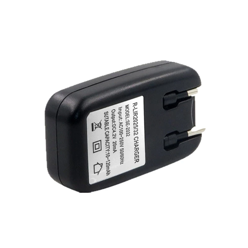 Wtyczka EU CR2032 adapter ładowarki do akumulatora LIR2032 LIR2025 ML2032 ML2025 CR2032 akumulator guzikowy