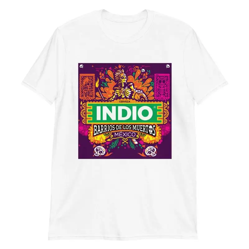 Camiseta con calavera Indio, cerveza muerta, indio, mexicano, español, Los Muertos, muerte