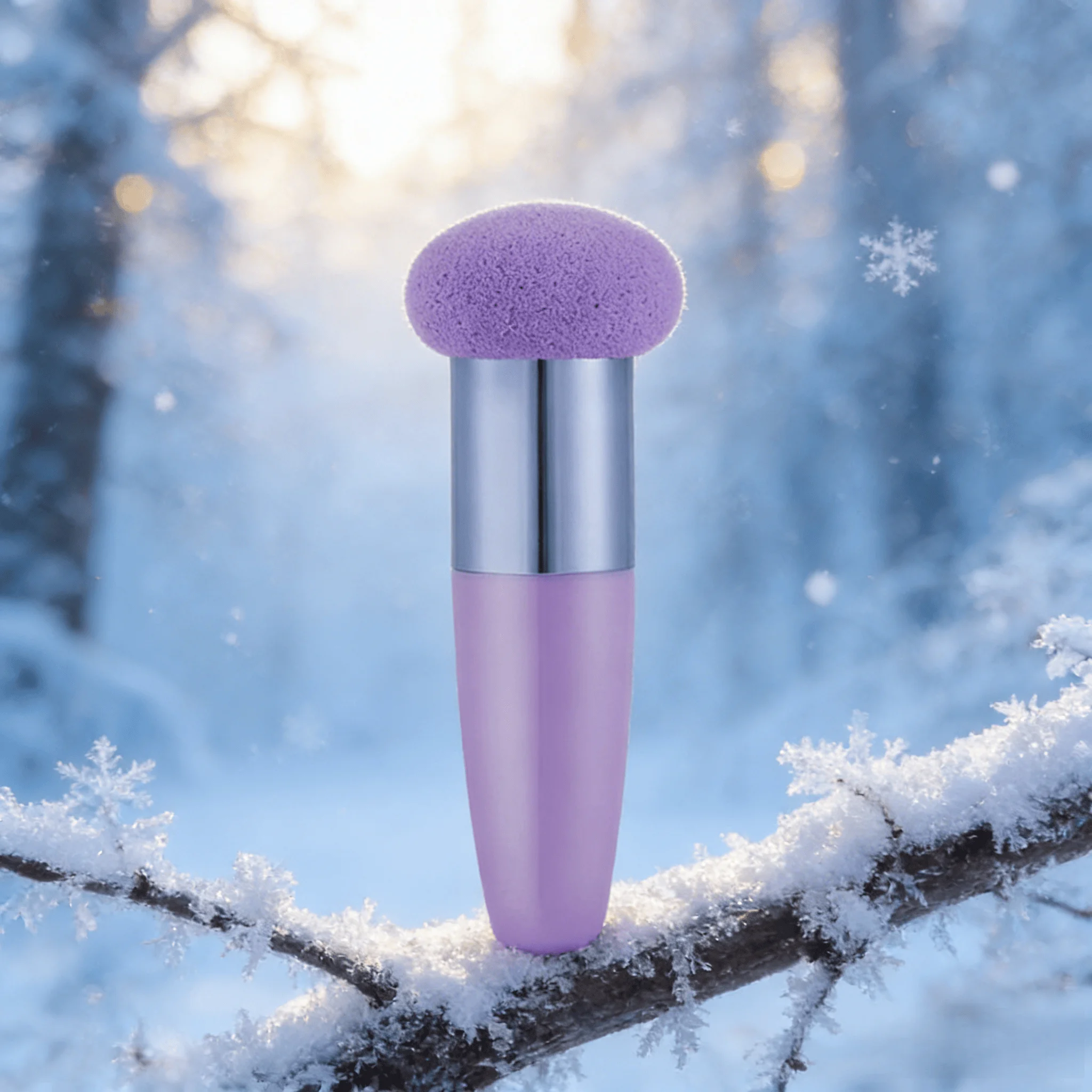 Spugna per trucco in silicone per il viso: soffio liscio a forma di proiettile per una miscelazione precisa della fondotinta, ideale per il glamour natalizio