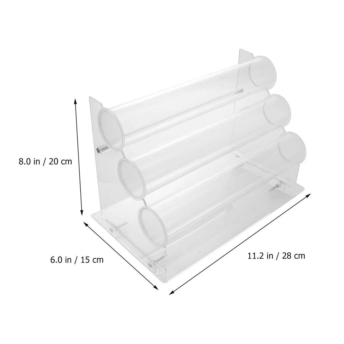 1Set Clear Acrylic Three-Tier Bracelet Display Stand Scratch-Resistant Jewelry Rack for Desktop Shop and Home Organization