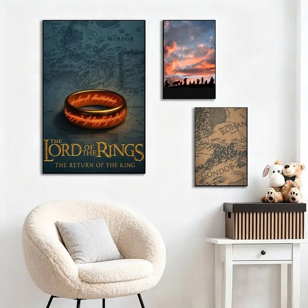 T-The Lord of the R-RingS  Poster High Quality Dorm Living Room Aesthetic Wall Decoration Painting Stickers Gift