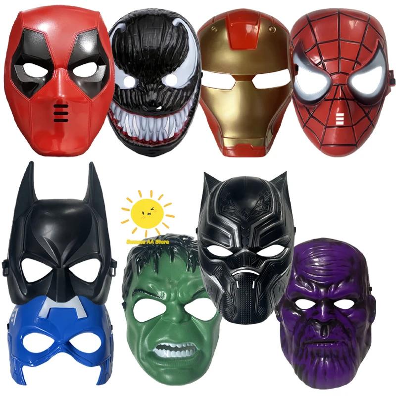 BEAST KINGDOM Iron Man Mask Venom Deadpool Cosplay Props Theme Hero Funny Mask Halloween Carnival Party Birthday Cosplay Masks