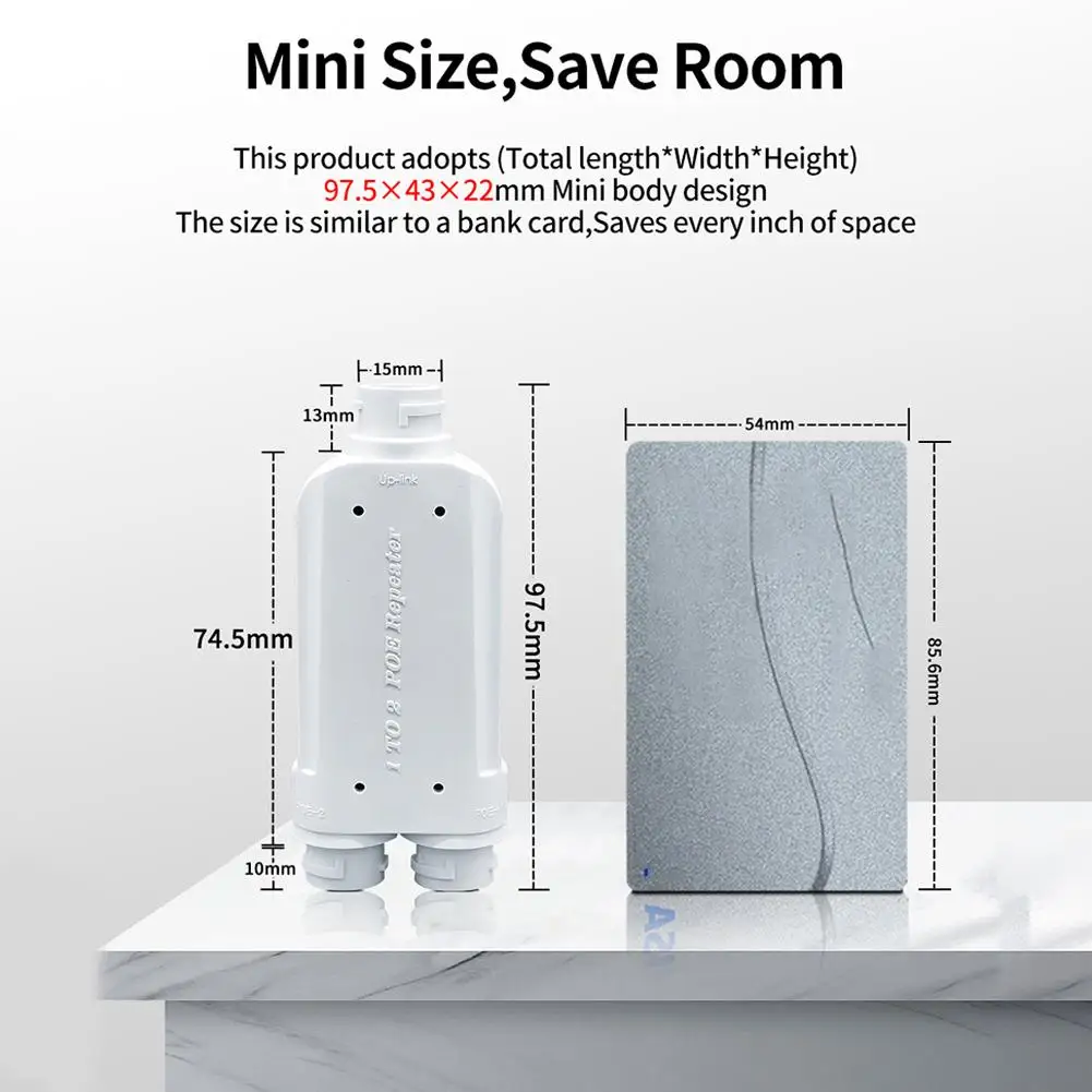 Repetidor poe à prova d'água, 2 portas, ip66, 10/100mbps, 1 a 2, extensor poe com ieee802.3af/at 48v, ambiente externo para câmera switch poe g1o1