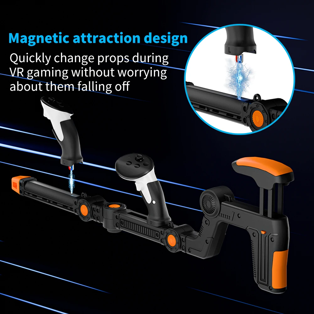 New Version VR Gaming Experience Magnetic VR Games Rifle Gun Stock For Meta Quest 2/3/3s/pro/3 VR Accessories Christmas Gift - view 5