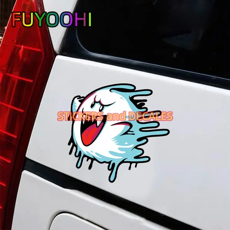 FUYOOHI ذوبان شبح اليسار واليمين دراجة نارية خوذة ملصقات موتوكروس الجسم المتسابق خزان الوقود الشارات سباق نافذة الديكور