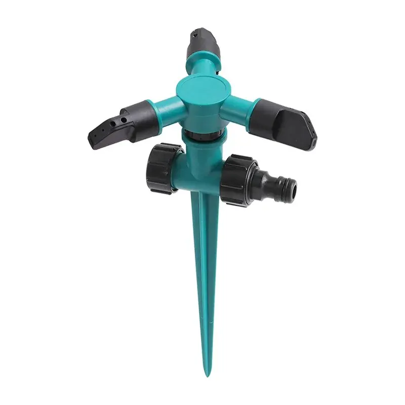 1pc Garden Sprinkler,Rotating Lawn Sprinkler For Yard 360-DegreeAutomatic Rotating Three-Fork Sprinkler Head Lrrigation RotarySp