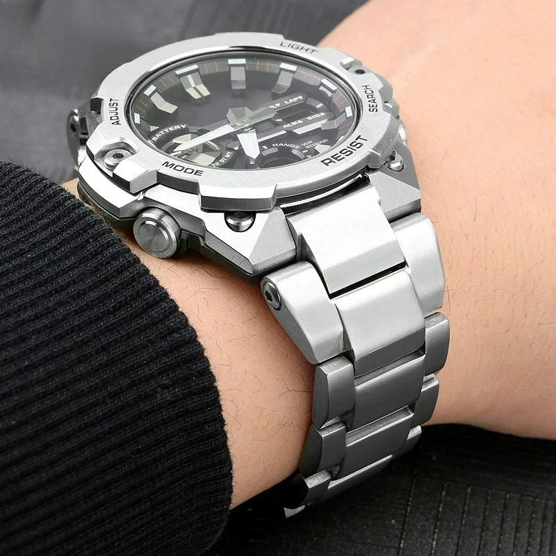 For Casio GST-B400 Original Bracelet Steel Heart Solid Stainless Steel Watch Strap Men's Accessory