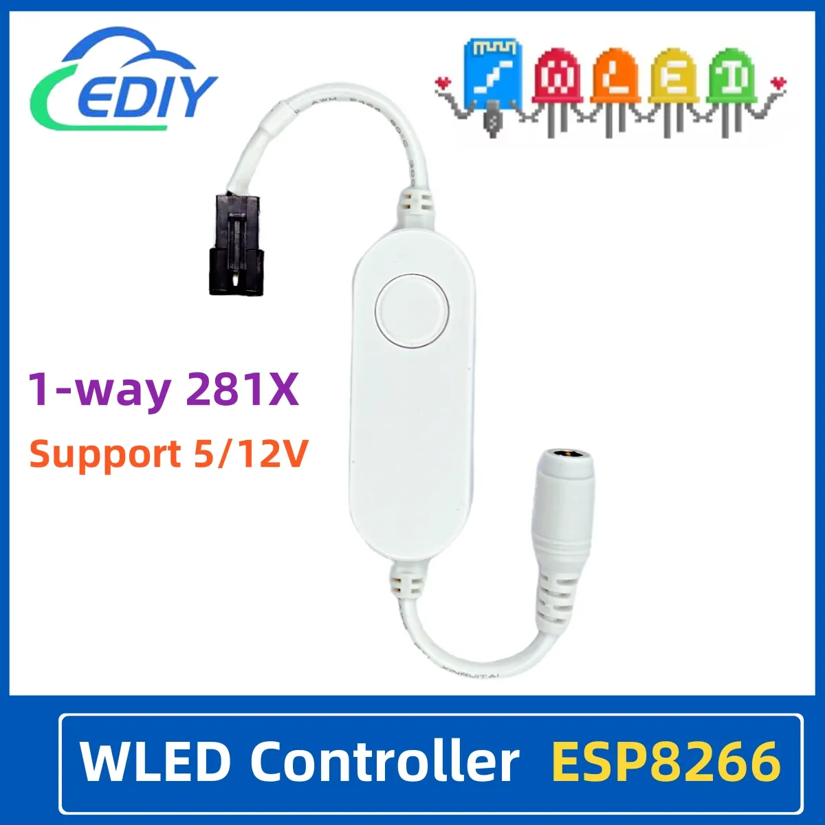 ESP8266 Mini kontroler WLED RGB IC cyfrowy bez mikrofonu tryb dźwięku dynamiczny WS2811 WS2812 WS2812b SK6812 WS2815