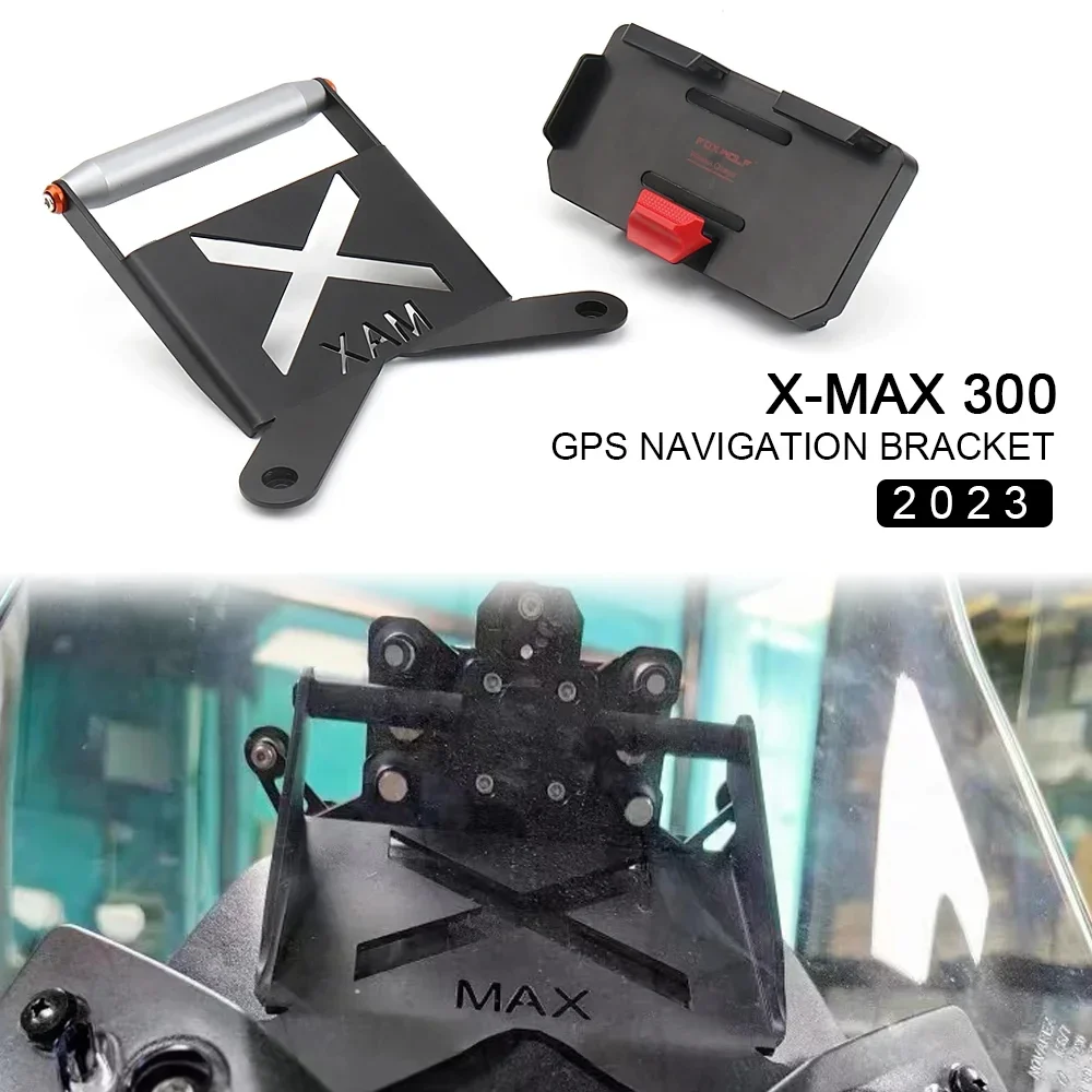 

For Yamaha XMAX300 X-MAX300 XMAX 300 X-MAX 300 2023 New Motorcycle Navigation Bracket GPS Mount 22MM Device Adapt Holder