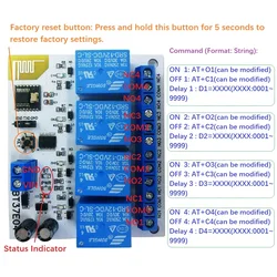 4 Ch DC 5V/12V IOS Android Bluetooth-Compatible BLE Relay 2.4G RF Remote control IOT Module Command customization Switch Board