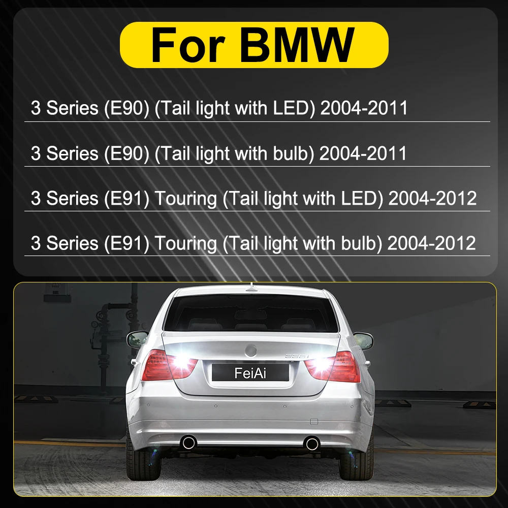 For BMW E90 E91 Reverse LED Lights Backup Bulb Reversing Back Up Lamp Touring E90 E91 Rear Light LED 2004-2012 2011 2010 2009