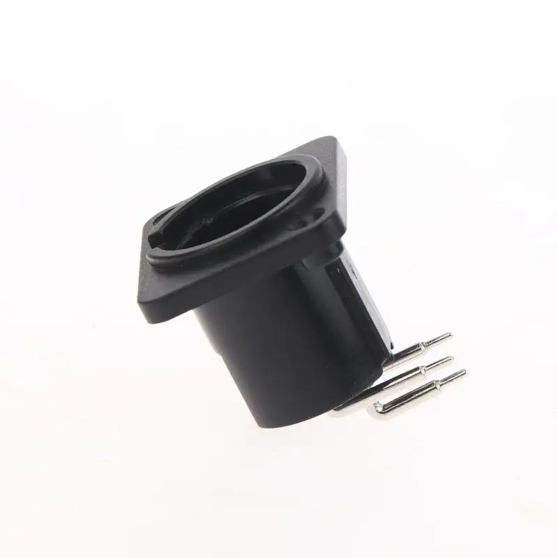 Black Male Plug Straight Terminal Panel Mounted Connector 3 Pin Female Jack Panel Mount Black XLR Connector - view 6