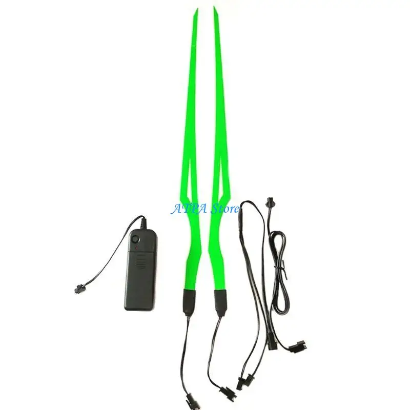 U13C Helmet Decoration Light Bar Sticker Helmet LED Cold Light Stripe Luminous Decals Helmet Accessories Light