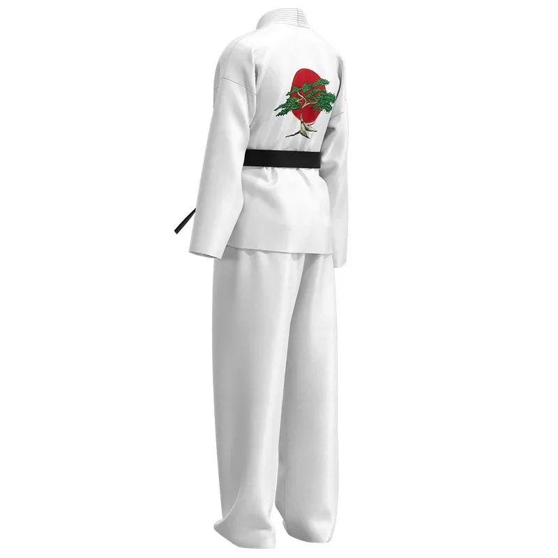 Disfraz de Karate Kid Cobra Kai para niños y mujeres, Kimono Tory Nichols Daniel LaRusso, uniforme de Cosplay, diadema, traje de fiesta de Halloween