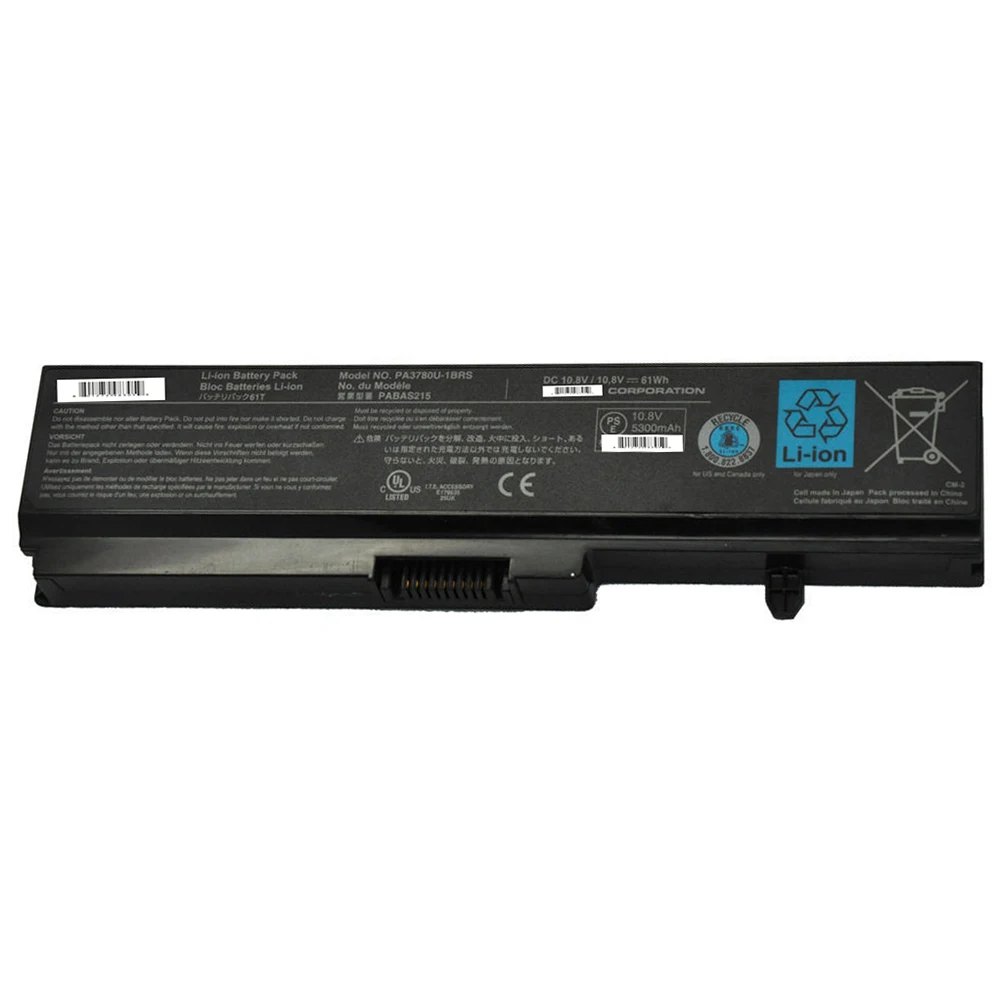 Imagem -04 - Nova Pa3780u1brs 10.8v 61wh Bateria do Portátil para Toshiba Satélite Pro T110 T112 T130 T131 T132 Pabas215 Alta Qualidade