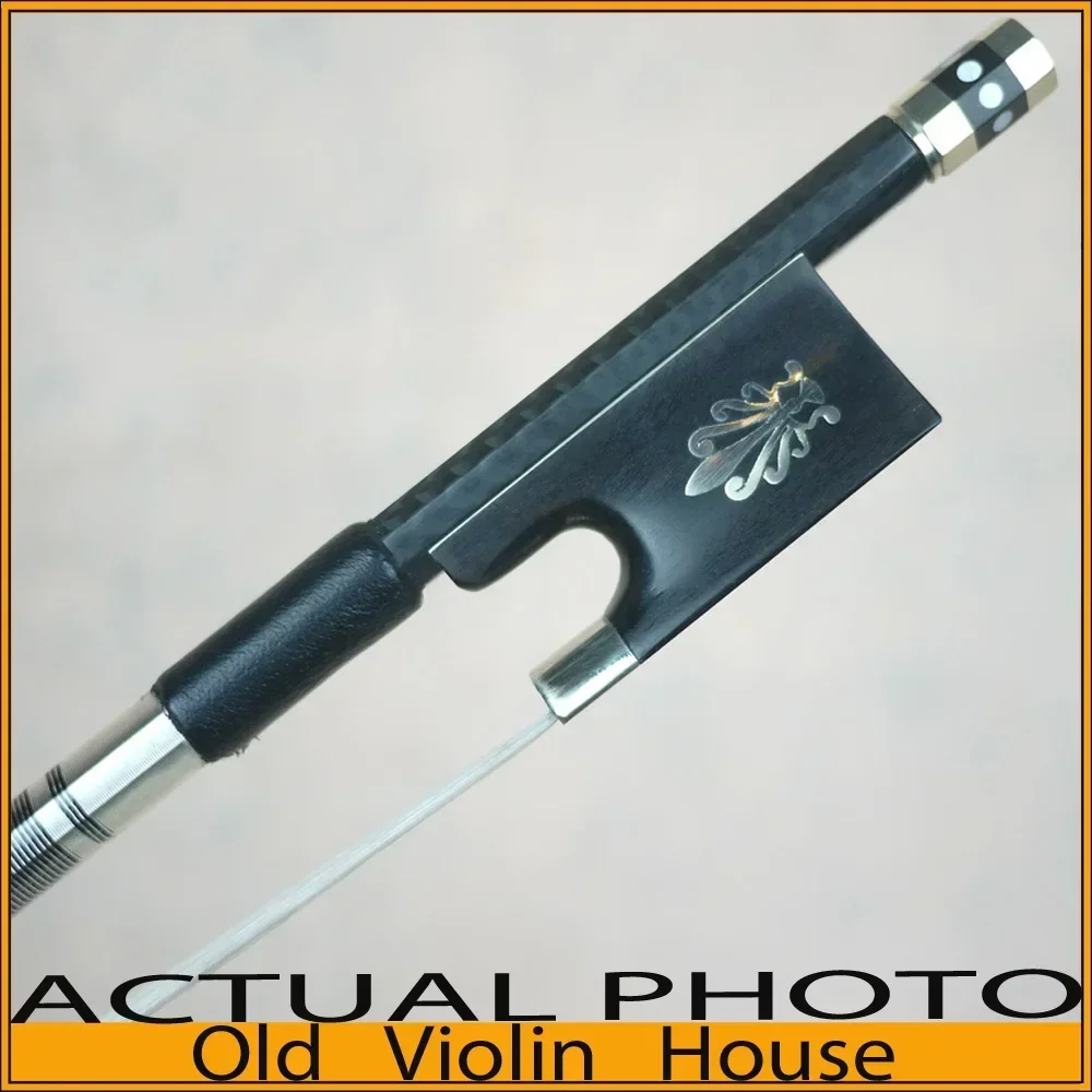 Silver Braided Carbon Fibre Violin Bow with Phoenix Ebony Frog (4/4) , Good balance of strength and flexibility.