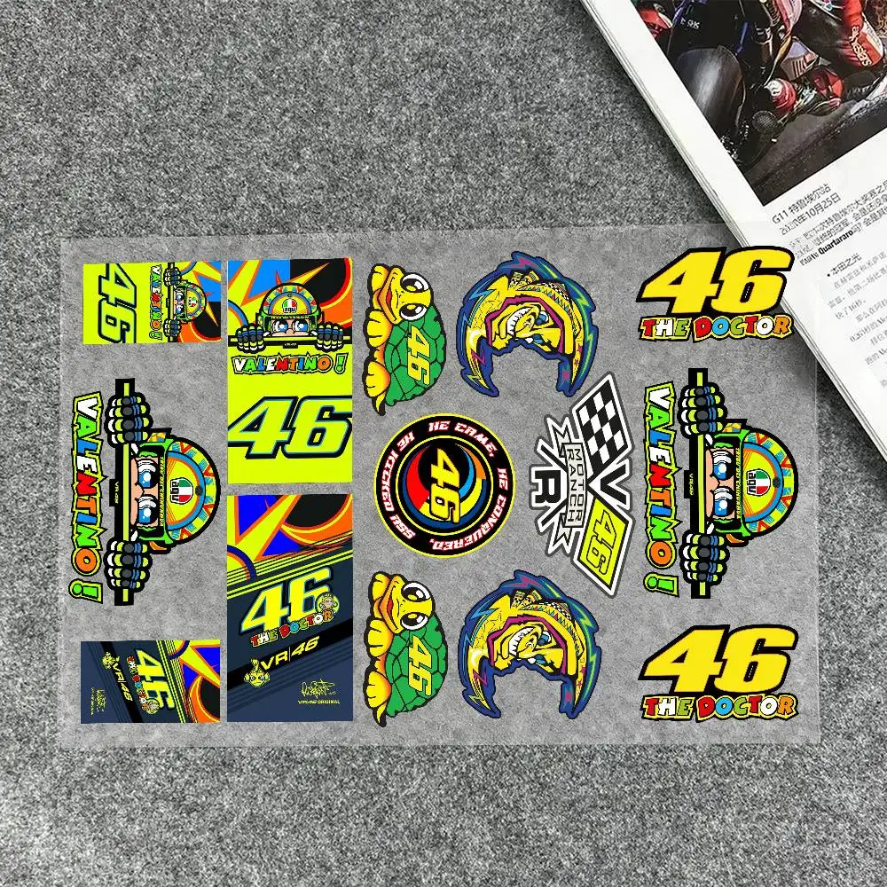Pegatinas para Moto, Adhesivos para Carrocería de Auto, Parachoques, Ventanas, Motocicletas, Laptops, Paredes, Vinilo Decorativo para Autos, Estilo V-Valentino Rossi