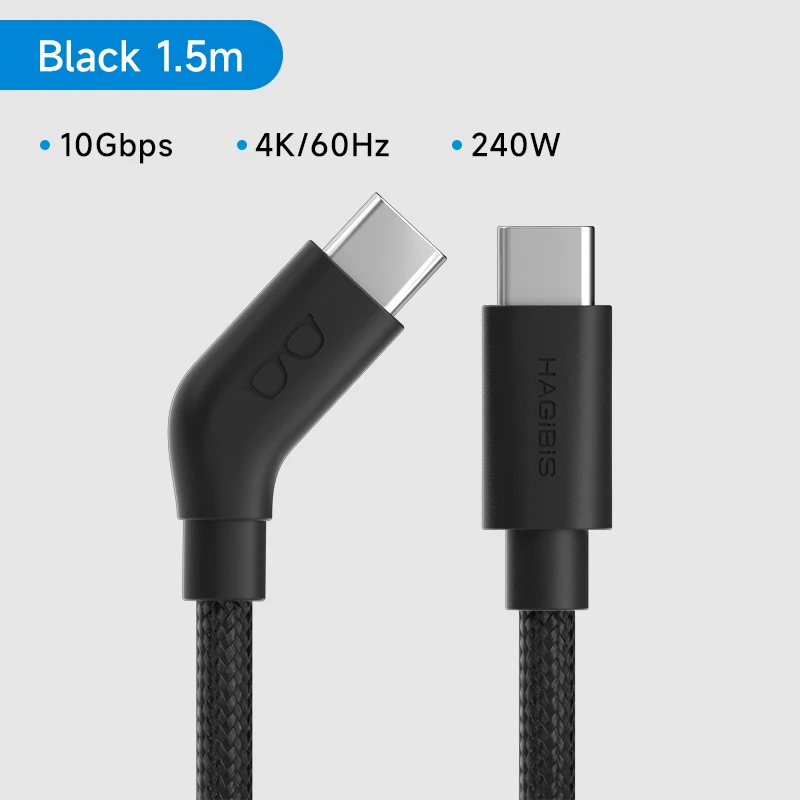 Hagibis AR Smart Glasses Kabel USB-C Lade- und Datenkabel & Stromversorgungskabel 4K60Hz Keilstecker für XREAL One/Air RayNeo Air VITURE
