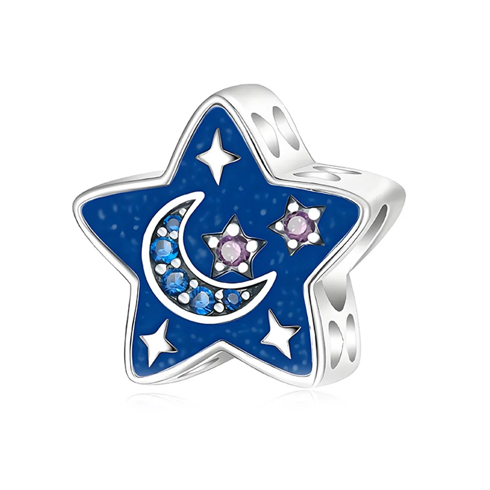 

Pan Charms Original Lucky Stars Moon Charm Beads Bracelet Pendant Jewelry