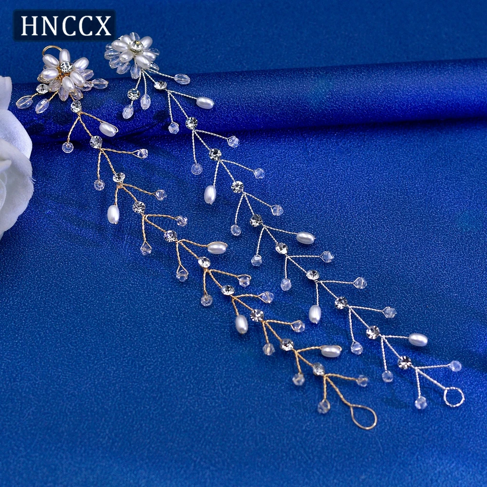 

HNCCX Bridal Crystal Headbands Wedding Hair Accessories Pearl Princess Headwear Shiny Rhinestone Headpieces For Women Party CP35