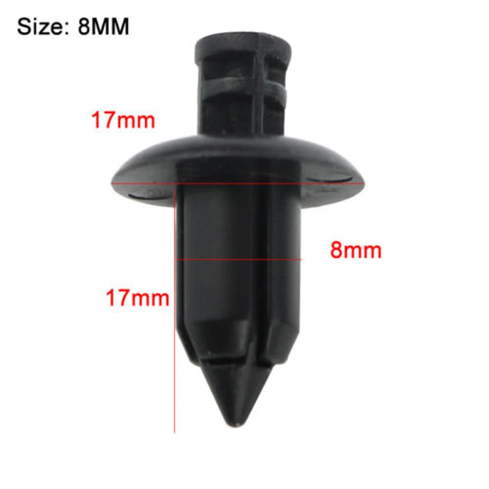 20 szt. Uniwersalne nitki zatrzaskowe do motocykli 6/7/8mm, plastikowe klipsy do owiewek, zestaw mocujący do naprawy Honda Yamaha Suzuki Kawasaki — zdjęcie 2