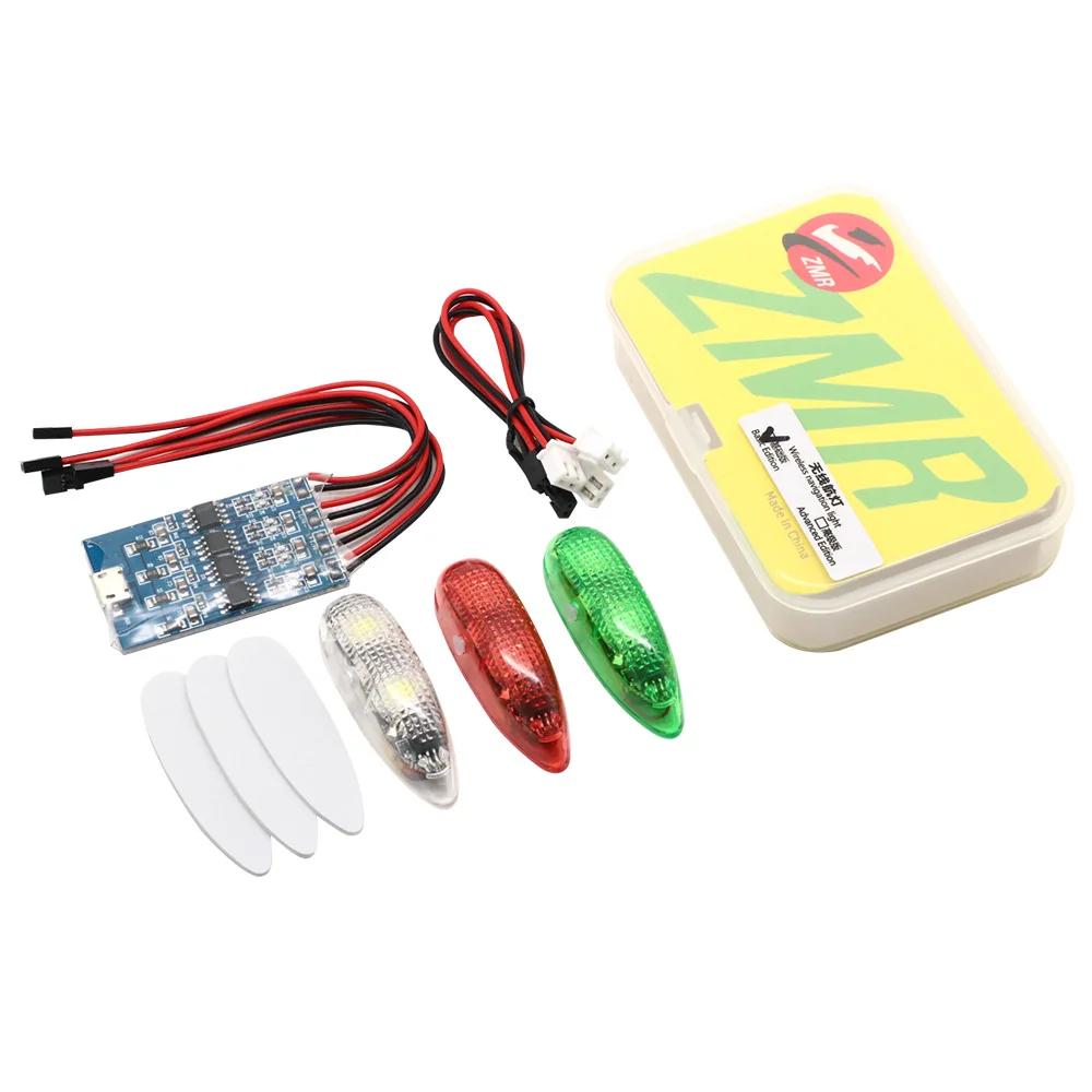 Nueva luz de navegación inalámbrica ZMR III 1S recargable 4 modos luces LED para avión RC Hobby Quadcopter avión de ala fija