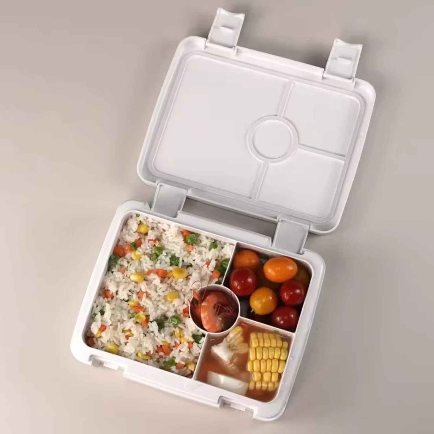 

White Leak Proof Bento Multifunction Lunch Bento Microwave Oven Lunch for Kids Office Worker
